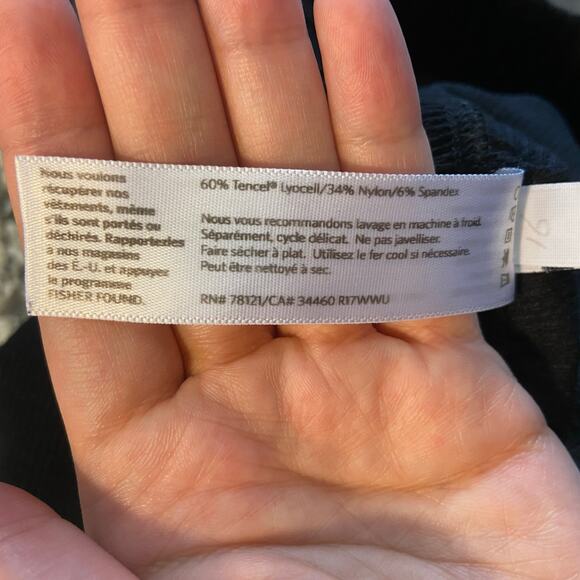 Eileen Fisher Women's Size S Black Tencel Stretch Ribbed Stirrup Pants - Picture 6 of 7